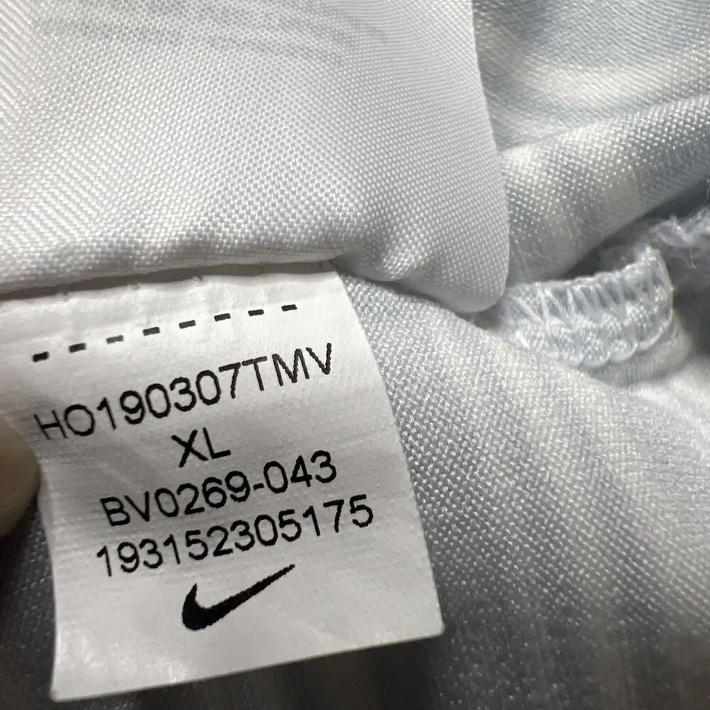Nike Dri-FIT Men’s Golf Polo Shirt XL Gray Stripe Athletic Casual Fountainebleau